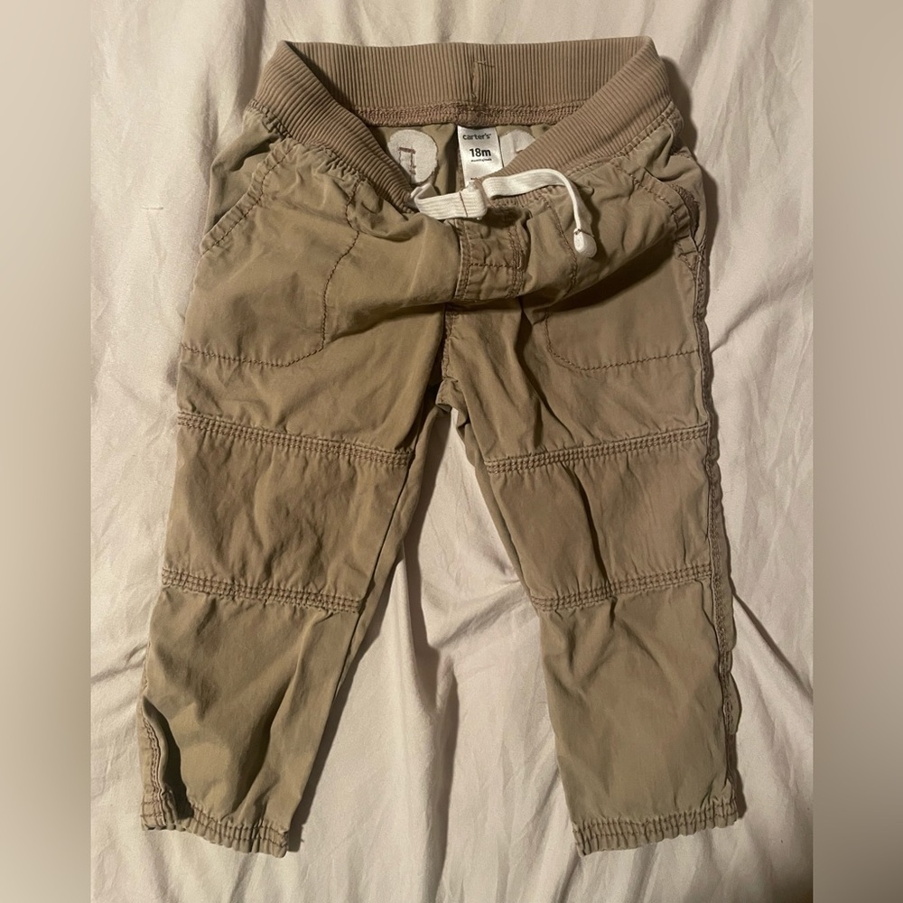 Tan Pants with Drawstring